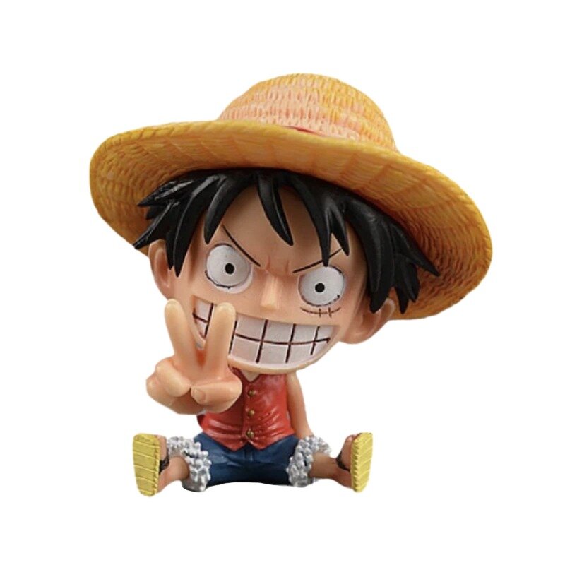 Figuras de acción de One Piece, Monkey D Luffy Zoro Q Edition, modelo de juguetes de PVC, regalo, adorno de estatuilla coleccionable de Anime, 8cm
