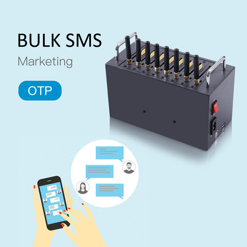 Módem de SMS LTE de 8 puertos, puerta de enlace de transmisión, Gsm, MMS, bajo costo, envío rápido 4G