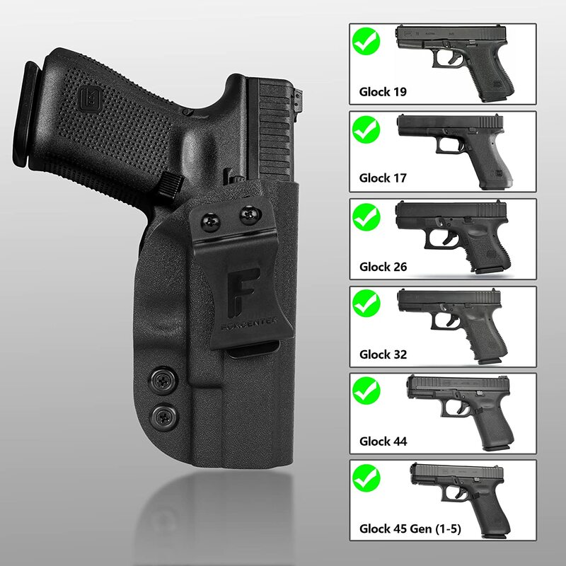 Glock 19 kabura IWB Kydex G19 do pistoletu ukryty futerał do przechowywania pistoletu kompatybilny G17 26 32 44 45 generacji akcesoria