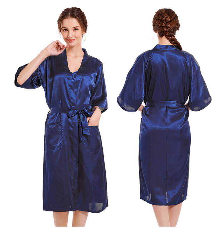 Frauen Silk Satin Pyjamas 2Pcs Sexy Seidige Pj Robe Set mit Chemise Nachthemd