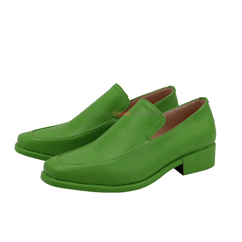 Кожаные ботинки для косплея JOJO иллюзи, зеленые ботинки для косплея, невероятные приключения Джоджо, изготовленные на заказ