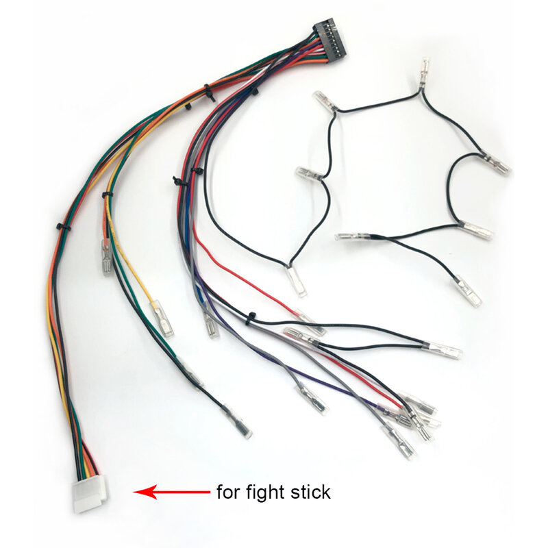 Универсальные кабели для файтингов, быстрое подключение, 20-контактный джойстик/кнопка, легкая шлейка, 4-контактный Стандартный жгут для Брука