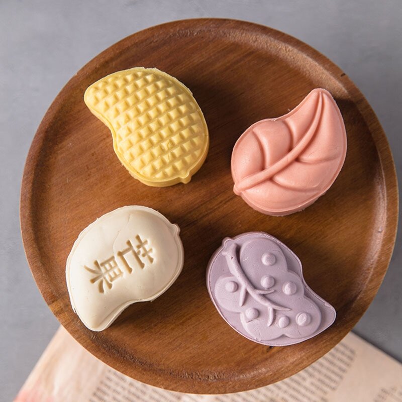 Cookie Cutter Moon Cake Mould with Stamps Mid Autumn Festival DIY Decoration Durian Shape Thickness Adjustable Dropship