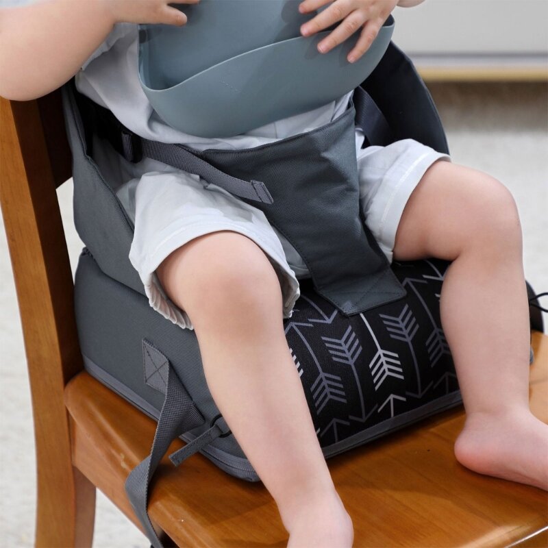 K5DD Съемные сиденья-подушки для малышей с ремнем для обеденных стульев, увеличивающей подушкой Мягкая удобная нескользящая