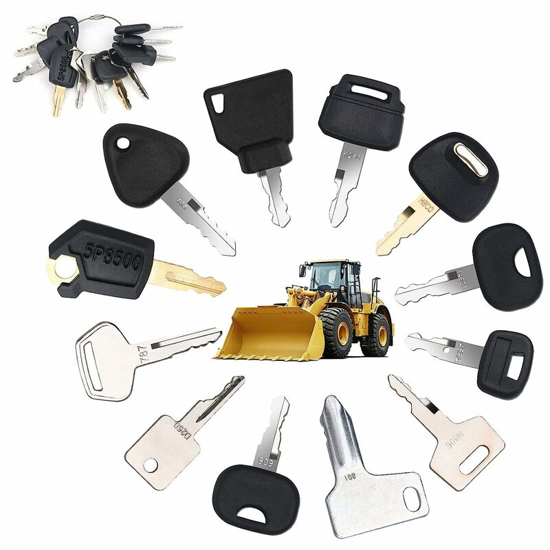 12 Schlüssel schwere Ausrüstung Bau Zündschlüssel für Raupe jcb yanmar kobelco für volvo bobcat hitachi komatsu Bagger