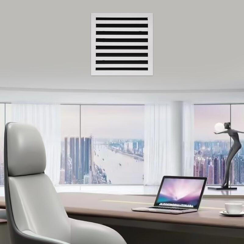 Grille d'aération décorative pour plafond, couvercle d'aération AC, diffuseur de fente linéaire standard moderne, registre blanc, murs et sols