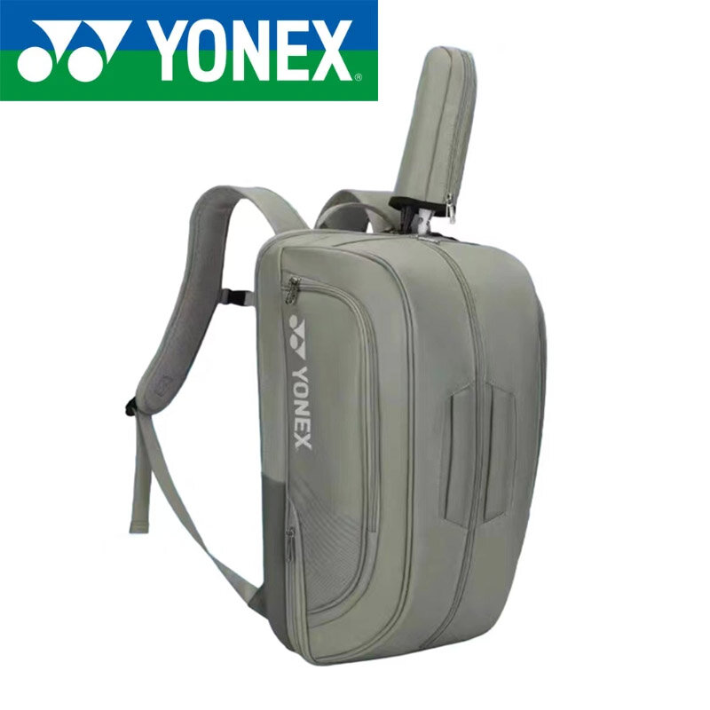 YONEX-Mochila deportiva de alta calidad para raqueta de bádminton, bolso de hombro de cuero para tenis, 4-6 piezas, ajuste multifuncional