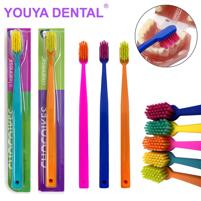 Escovas de dentes macias ortodônticas para adultos, dentes limpos chaves, não tóxico, escova dental, higiene bucal, 1pc