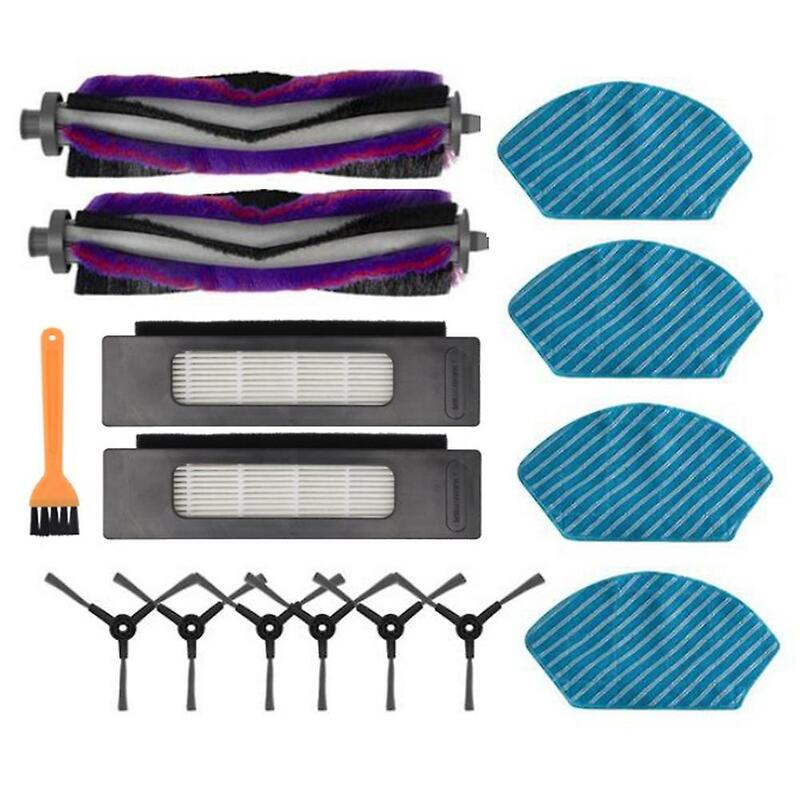 14pcs Main Side Brush Hepa Filter Mop Cloth Replacement Parts