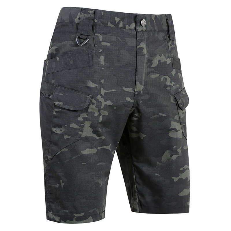 Pantalones cortos tácticos militares para hombre, transpirables, absorbentes de sudor, medianos, impermeables, resistentes al desgaste