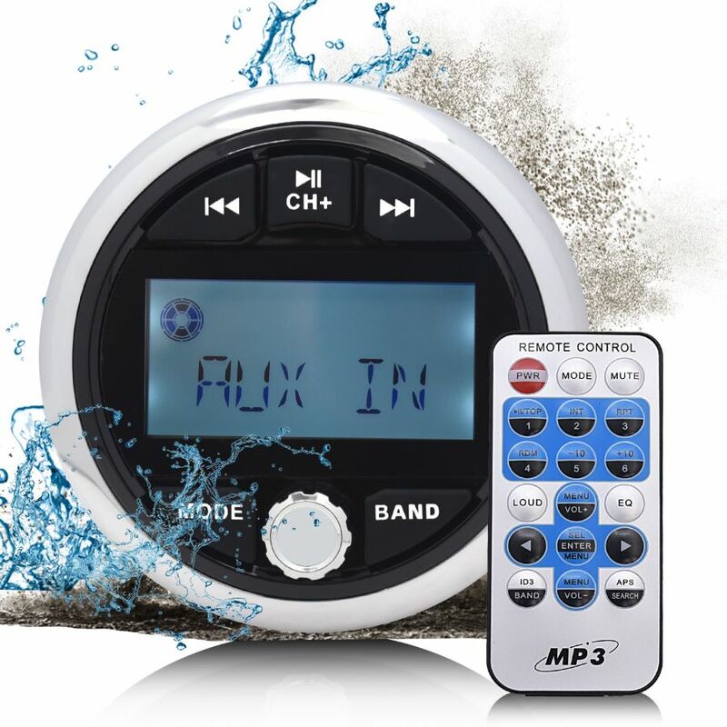 Морской MP3-плеер 12 В водонепроницаемый цифровой стерео FM AM Аудио Радио для морской лодки яхты мотоцикла RV
