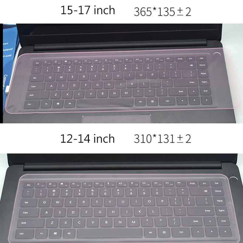 Juste universelle pour ordinateur portable, peau de clavier, anti-poussière, étanche, silicone souple, protecteur générique pour ordinateur portable, 12 "-14", 15 "-17"
