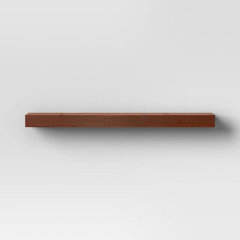 Floating Wood Shelf 36 Inch Solid Construction for Storage and Display - Wall Mounted with Hanging Hardware  FSC Certified 
