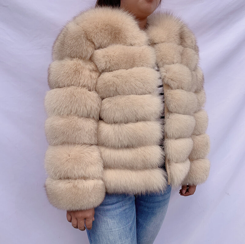 Real fox fur coat winter woman coat 2022 luxury real fur fox fur ecological fur and fur natural fur coats Fur coat 70cm fur coat
