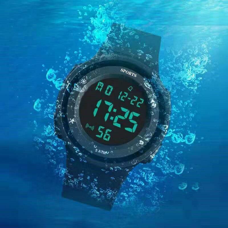 Часы наручные мужские цифровые, водонепроницаемые спортивные с силиконовым ремешком, для занятий на свежем воздухе, для подростков и студентов