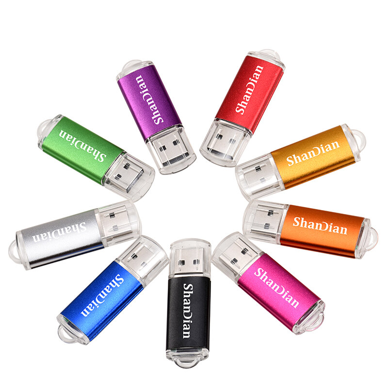 SHANDIAN-unidad flash Micro USB 2,0 negra, 128GB, llavero gratis, Pendrive de 64GB, 32GB, 16GB, almacenamiento externo impermeable de 8GB