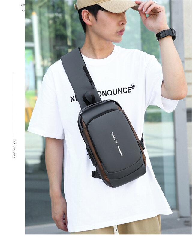 Men Sling Backpack Cross Body Shoulder Chest Bag Anti-theft Travel Motorcycle Rider Waterproof Oxford Male Messenger Bags
