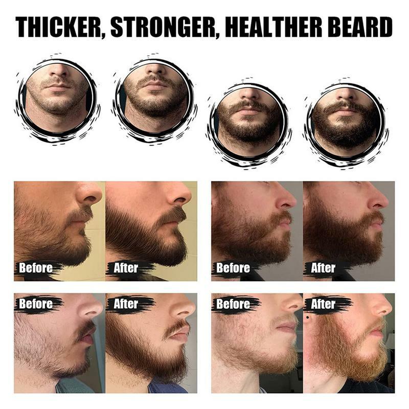 5 szt. Zestaw do wzrostu brody dla mężczyzn Barbe włosy wzmacniacz brody esentientiall olejek pielęgnacja brody odżywka do włosów, dwustronny grzebień krem do brody