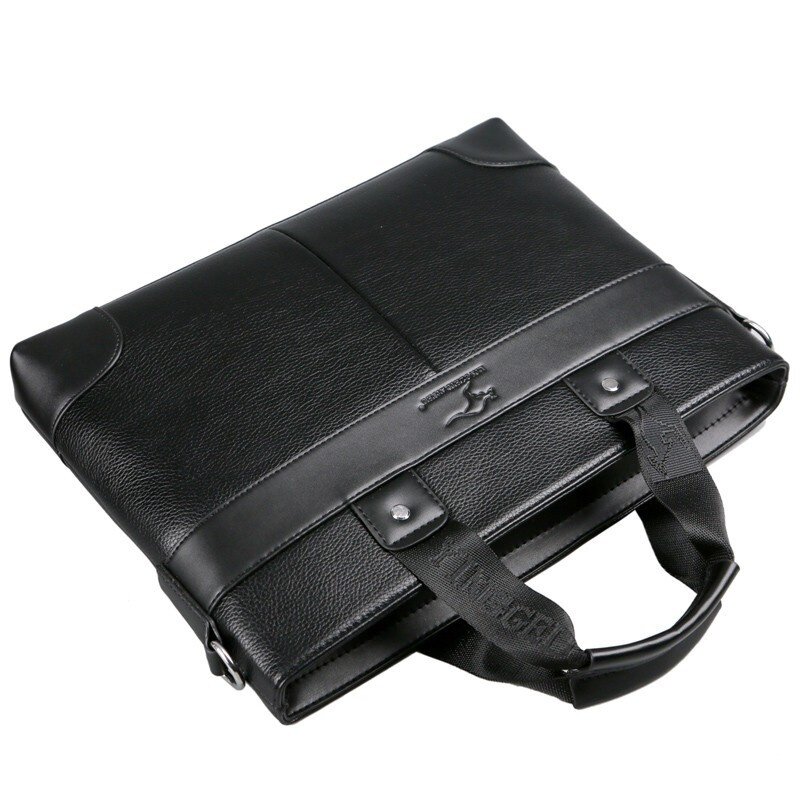 남성용 캐주얼 비즈니스 서류 가방, 대용량 숄더 메신저 백, 가죽 핸드백 사무실 노트북 가방