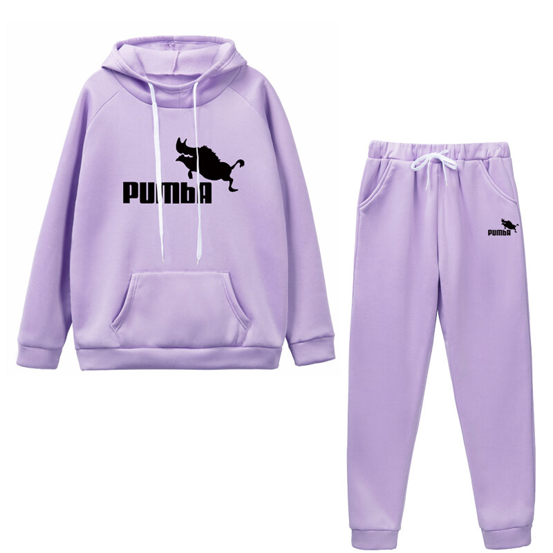 Womans Tracksuit Two Piece Set Hooded Sweatshirts+Sweatpants Suit Lady Casual Jogging Pullovers Fashion Sports Outfits Clothing