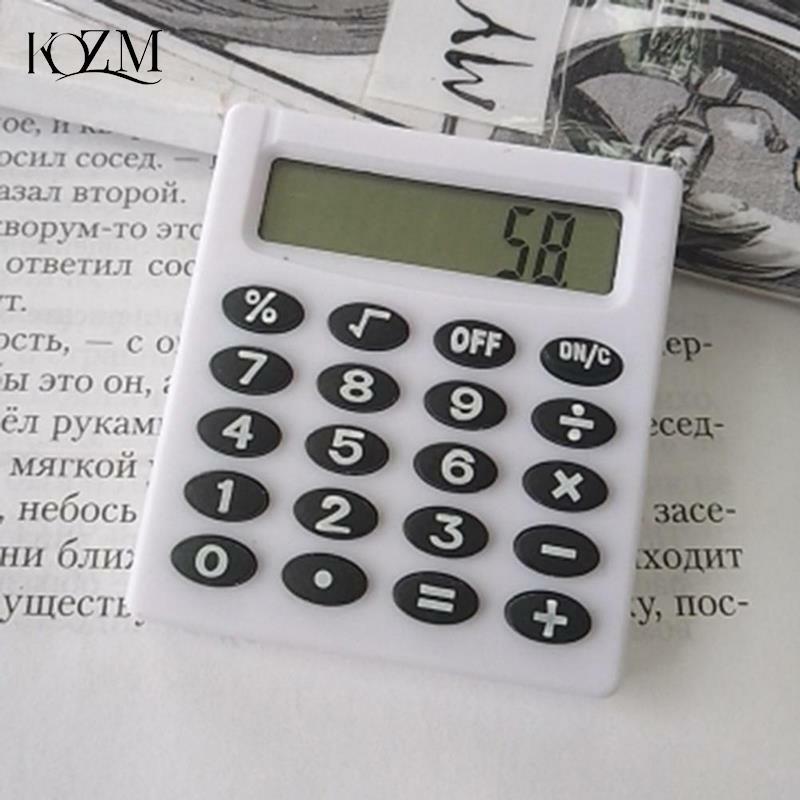 Petite calculatrice carrée en plastique, multifonction, Mini couleur, pour l'école et le bureau, électronique