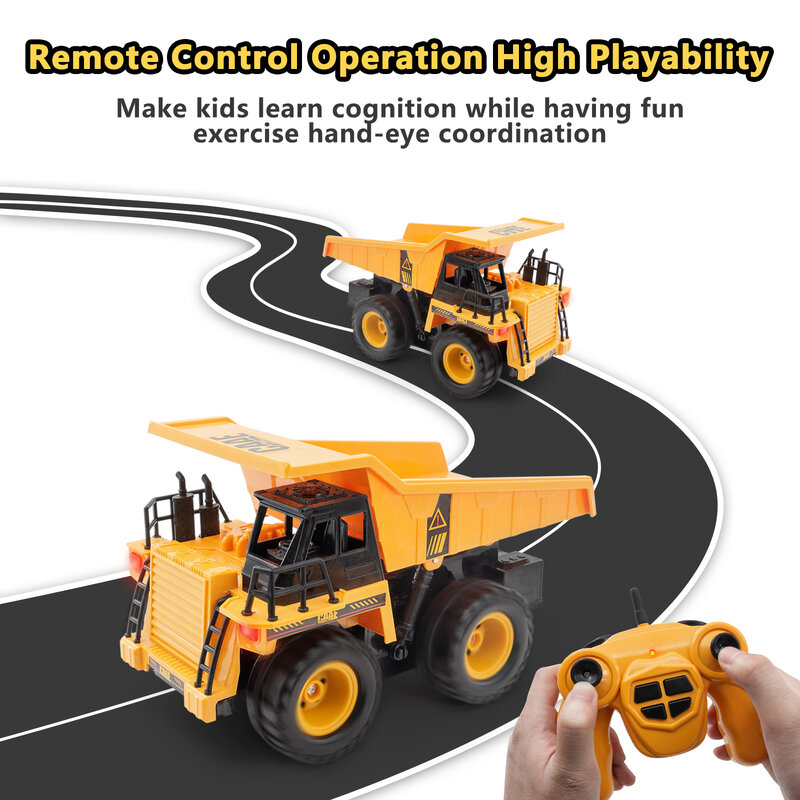 Rc Cars Remote Control dumper Vehicle Toys For Children Boys regali di compleanno Transporter Engineering Model Beach Vehicle Toys
