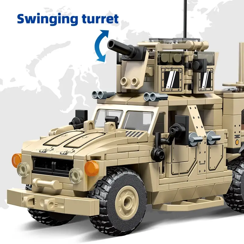 군사 전투 차량 WW2 모델 빌딩 블록, 육군 군사 무기 차량 피규어 브릭 장난감, 어린이 선물, 418 개