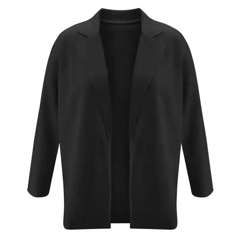 Women Fashion Buttonless Blazers Solid Colors Long Sleeve Commute Suit 2023 Spring Autumn Office Lady New Casual Work Blazers