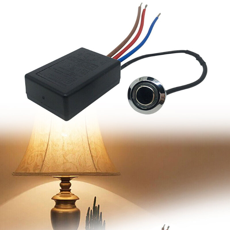 EU 3-kierunkowy dotykowy przełącznik przyciemniający do modelu LD600S, łatwa instalacja i obsługa, nadaje się do żarówek i świateł LED