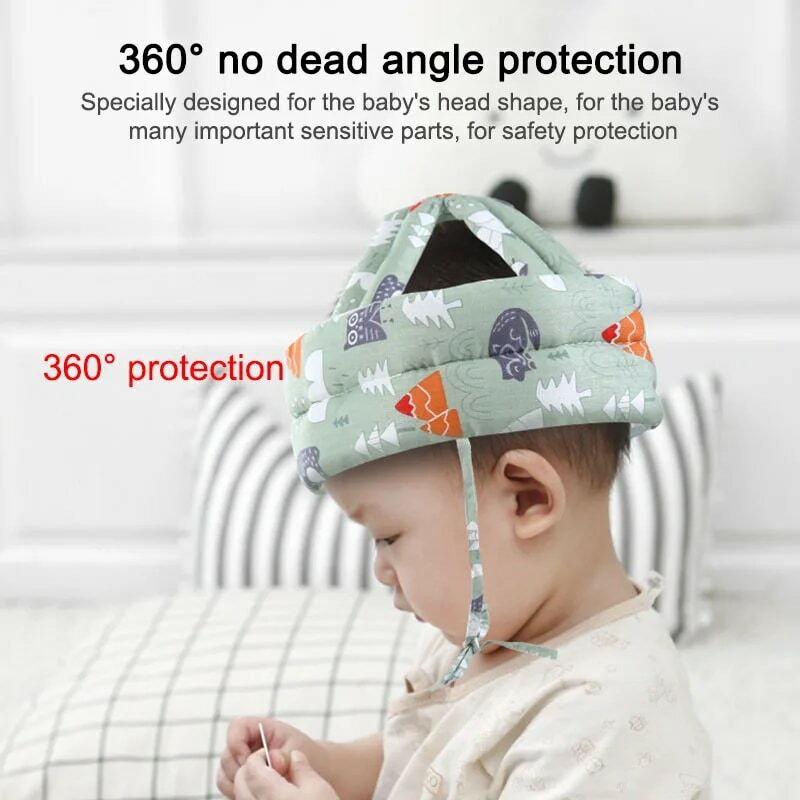 Hełm ochronny dla dzieci ochrona głowy nakrycie głowy maluch poduszka przeciwdeszczowa dzieci uczą się chodzić Crash Cap regulowana oddychająca czapka