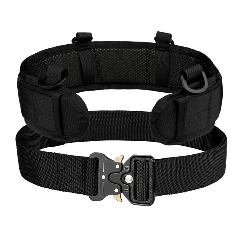 Men's Belt Outdoor Hunting Tactical Belt Multi-Function Buckle Nylon Belt High Quality Outdoors Sport Canvas Belt Neutral Girdle