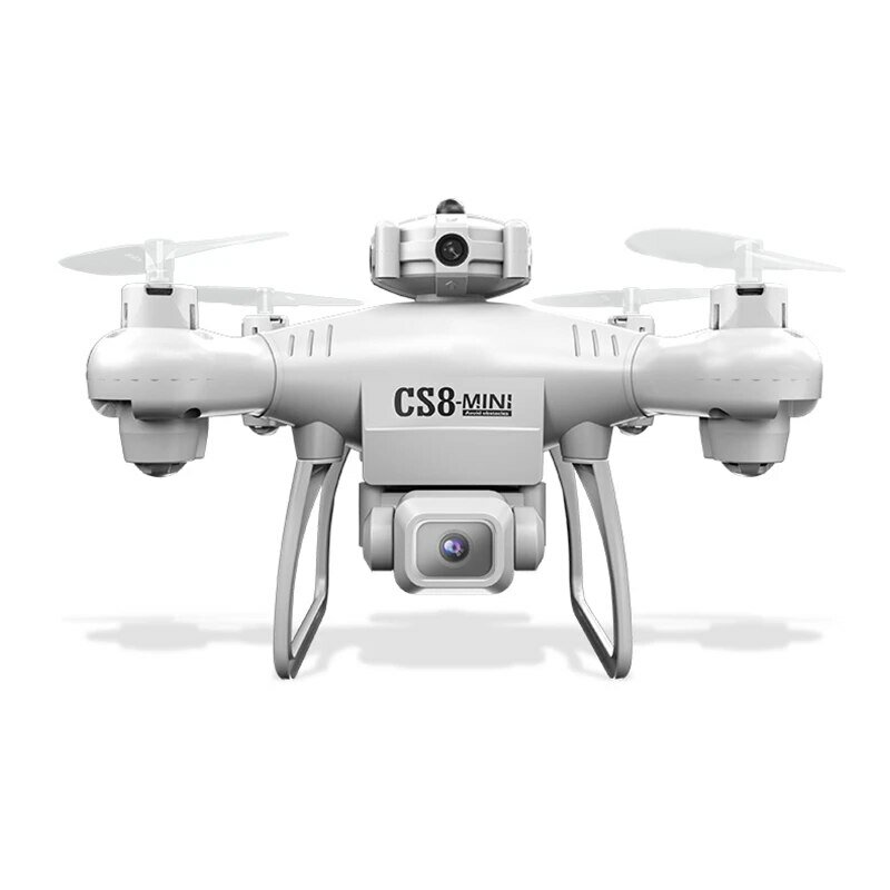 CS8 Obstáculo Evitar Mini Drone, 4K Câmera Dupla, HD Profissional, 360 ° RC Grande Angular, Ajustável ESC RC Quadcopter, Brinquedo para Presente