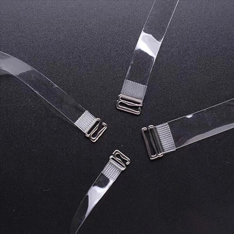 Tracolla trasparente ad alta elasticità cinturino invisibile in acciaio inossidabile smerigliato reggiseno antiscivolo cinturino intimo trasparente