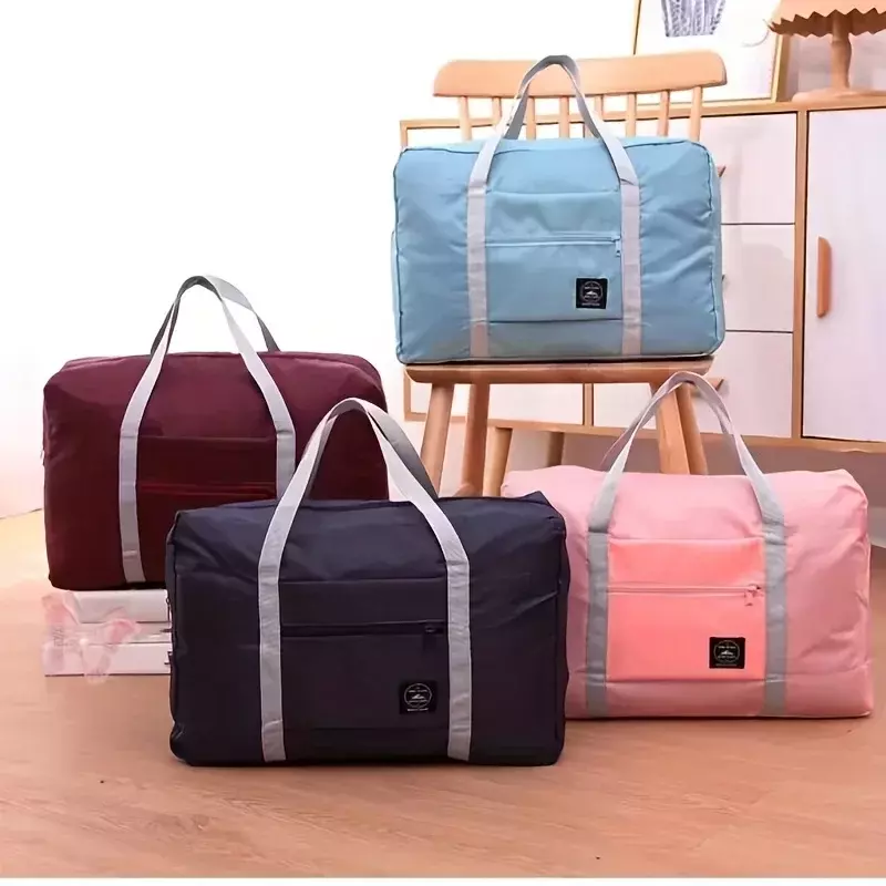 ADX09 Portátil Dobrável Viagem Duffle Bag, Grande capacidade, Sports Gym Bag, Leve Carry On Bagagem Bag, Coach Duffle Bag