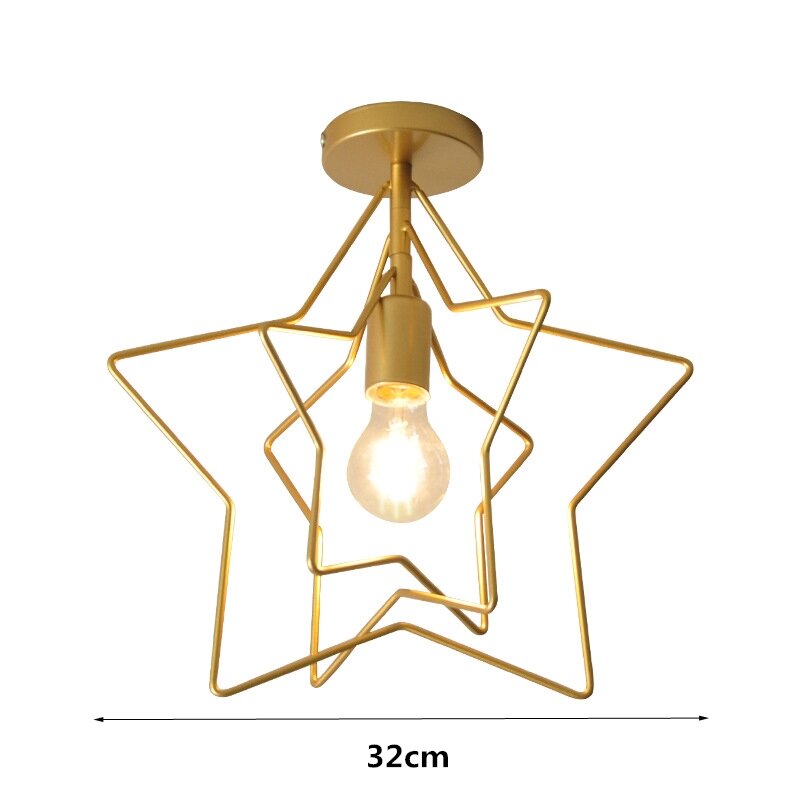 Moderne Metall Gold Decke Licht Industrielle Eisen Decken Lampe Decor für Wohnzimmer Schlafzimmer Gang Loft E27 Hause Leuchte