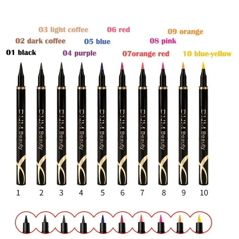 High Pigmented Colored Eyeliner Pearlescent Eyes Makeup Natural Cosmetics Tools for For Beginner Professional