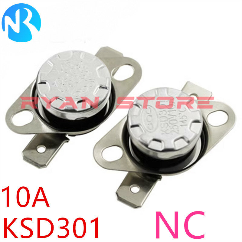 2PCS KSD302 10A 16A 250V 0-300 Degree KSD301 Normally Closed Temperature Switch Thermostat 0C 10C 110C 130C 150C 180C 300C