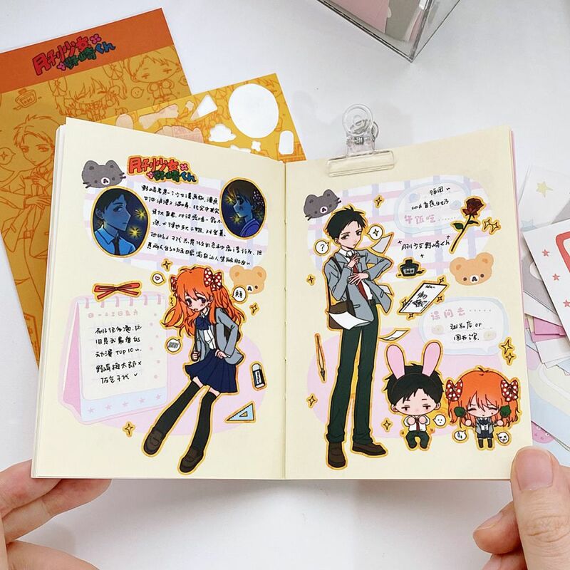 WAKAWAKA 1 peça SCRAPBOOK STICKER Rescue Maiden's Heart Character estilo japonês menina adesivos adesivos para diário scrapbook Diy