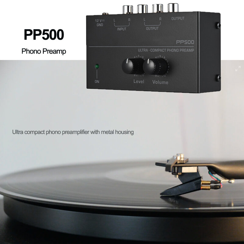 PREAMPLIFICADOR PP500 para tocadiscos de vinilo LP, preamplificador Phono con Control de volumen de nivel, nuevo