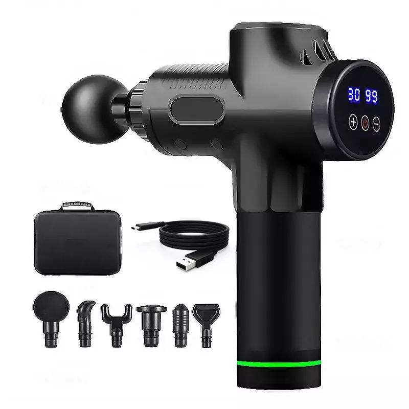 Deep Muscle Massage Gun Electric Percussion Pistol Massager For Body Neck Back Leg Fitness Tool 30 Levels