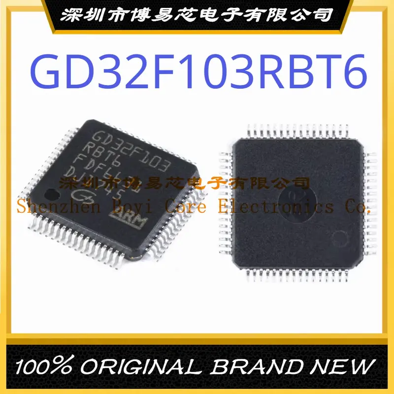 Microcontrolador genuíno IC Chip, GD32F103RBT6 Pacote LQFP-64, novo, original, MCU MPU, SOC, 1 Pc