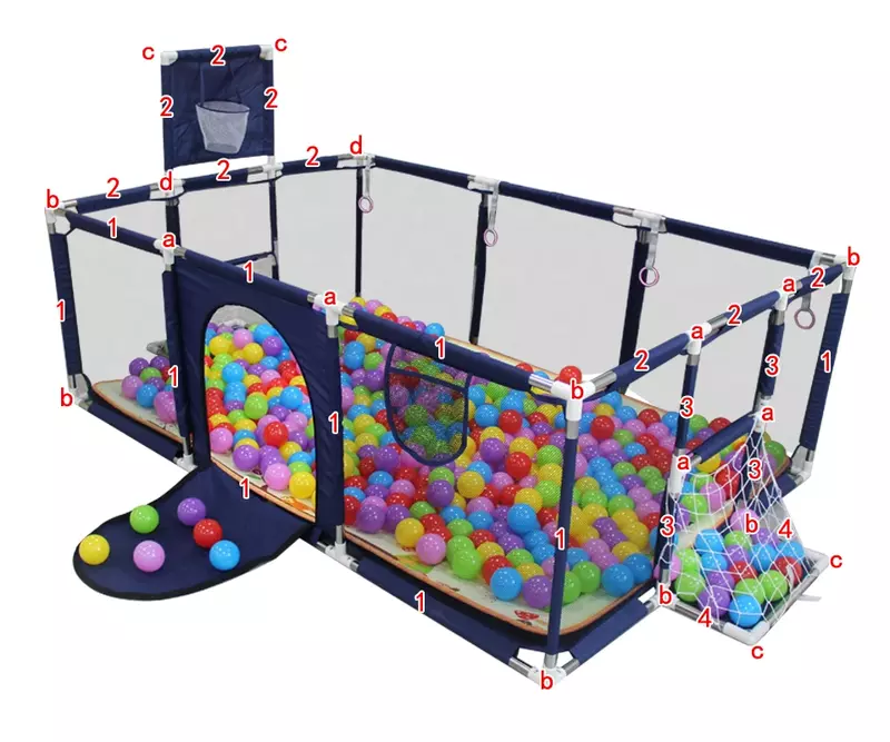 IMBABY box per bambini stili multipli Baby Pool Balls Bed Fence Kids Indoor basket e Football Play Yard