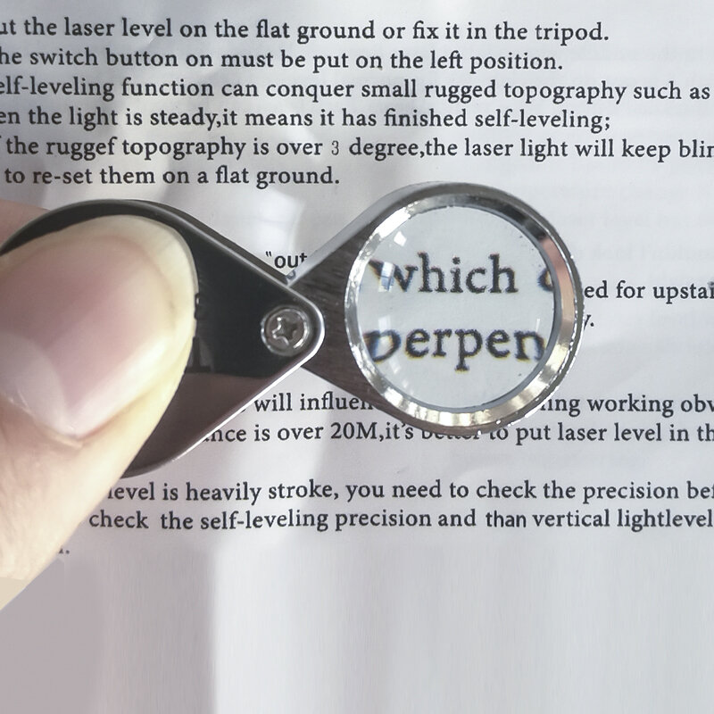 10-30X Pocket Loupe Magnifier Jewelry Magnifying Glass Foldable Diamond Lupa Triplet Jewelers Eye Glass Tool Reading Magnifier