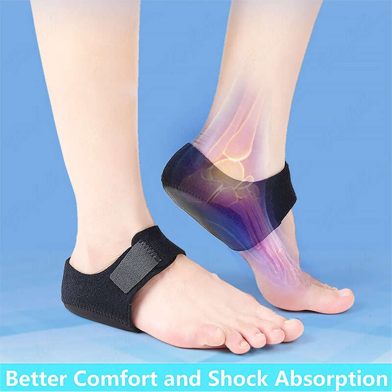 2 Pieces Pain Relief for Plantar Gel Heel Pad Fasciitis Socks Worn in Shoes Thin Heel Spur Foot Skin Care Protector Heel Sleeves