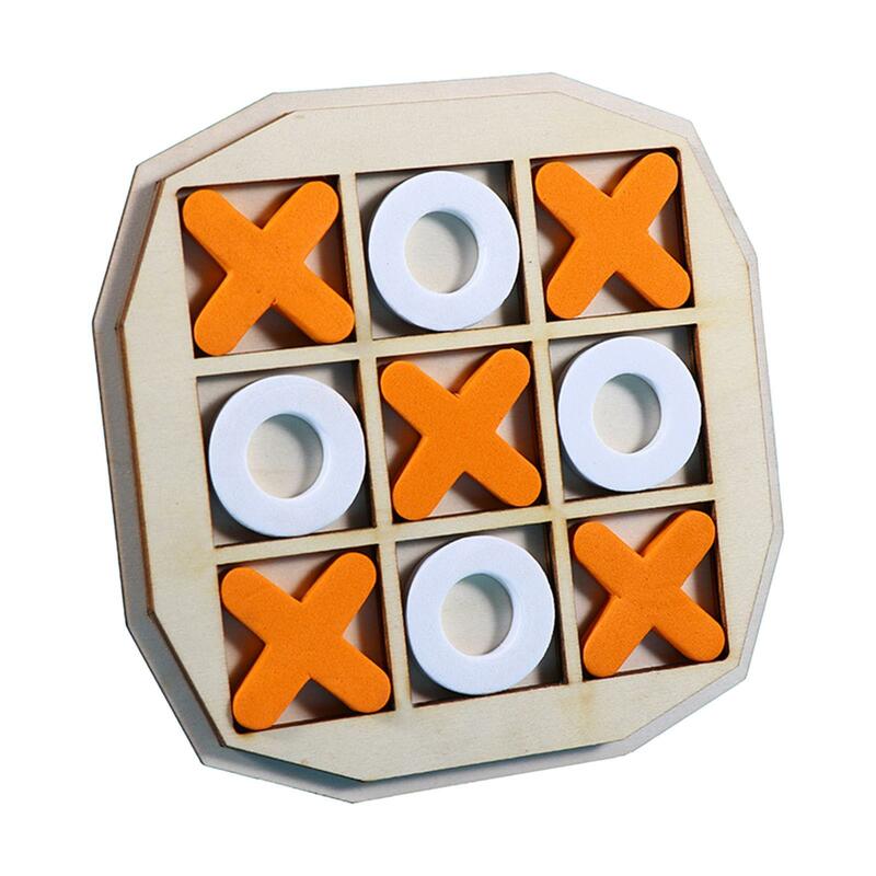 Tic Tac Toe Holz Brettspiel Xoxo Schach Brettspiel Nullen und Kreuze für Outdoor Indoor Erwachsene Kinder Goody Bag Füllstoffe