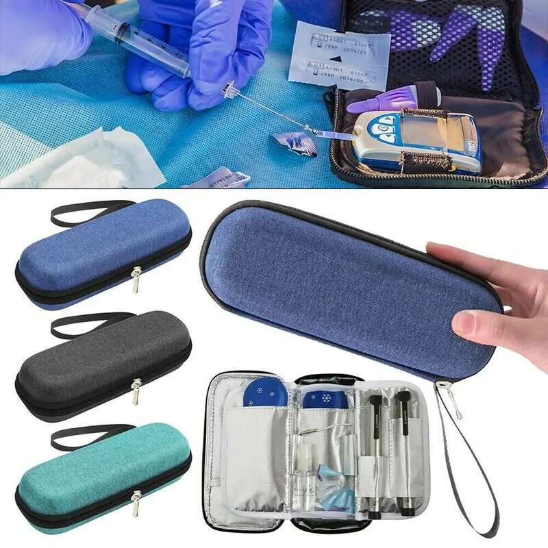 Portable without Gel Thermal Insulated Pill Protector Insulin Cooling Bag Medicla Cooler Travel Case