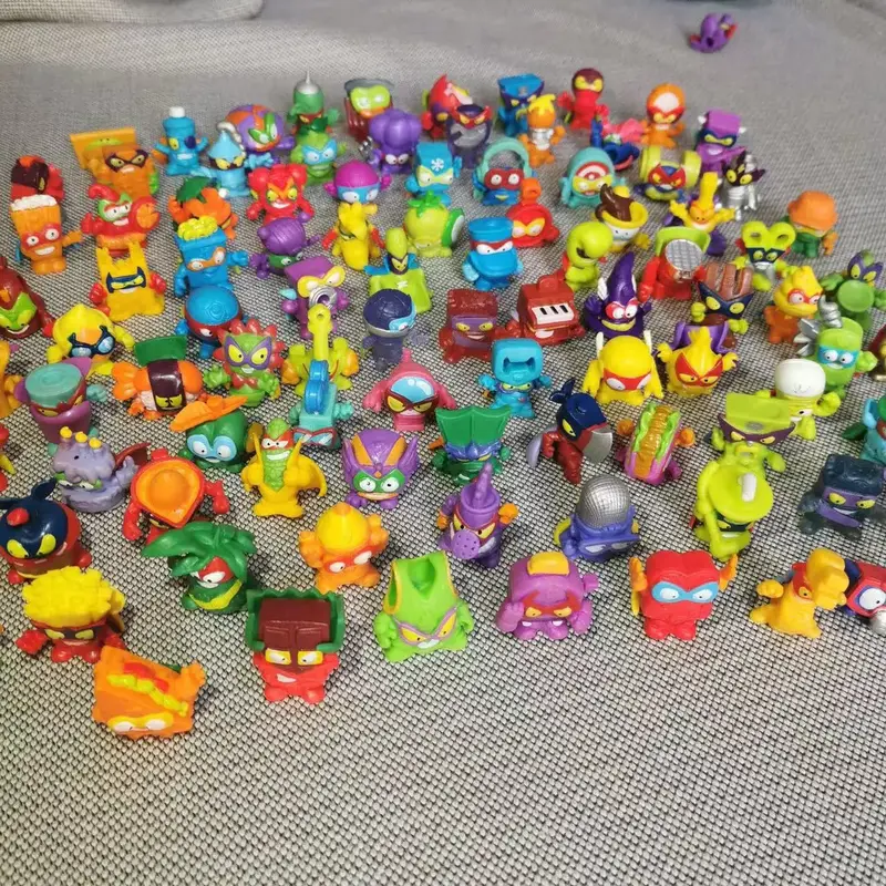 Figuras de acción originales de Superzings, juguetes de colección de basura de 3CM, modelo de Superthings, regalos para niños, 10-50 piezas