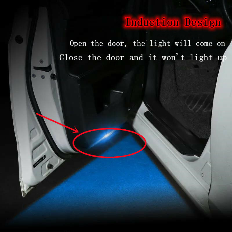 Universal รถเปิดประตู USB ชาร์จไร้สายแม่เหล็ก LED รถประตูยินดีต้อนรับปลอดภัย Anti-Collision สัญญาณ