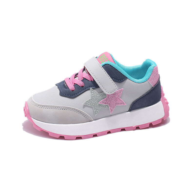 Spring & Summer New Girls Children Running Shoes Boy Kids PU Leather Sneakers Fashion Sports Casual Size 26-37
