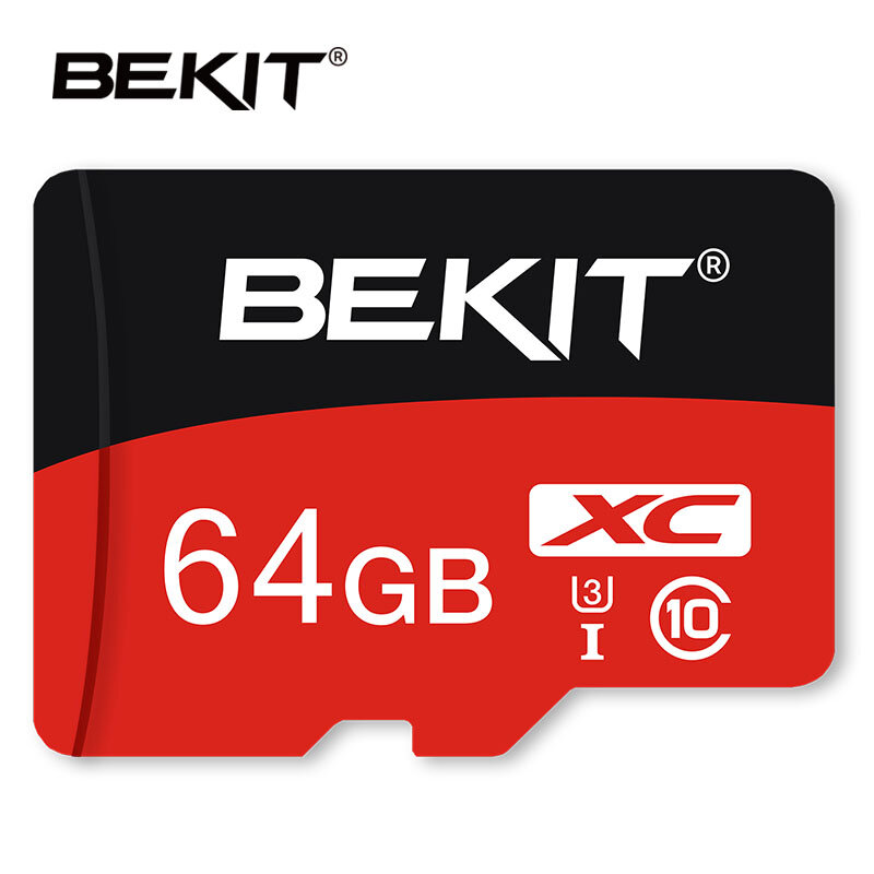 Bekit بطاقة الذاكرة 100% الفئة الأصلية 10 U1 U3 TF بطاقة SD مصباح فلاش صغير TF/SD بطاقة للهاتف 256 جيجابايت 128 جيجابايت 64 جيجابايت 32 جيجابايت 16 جيجابايت 8 جيجابايت